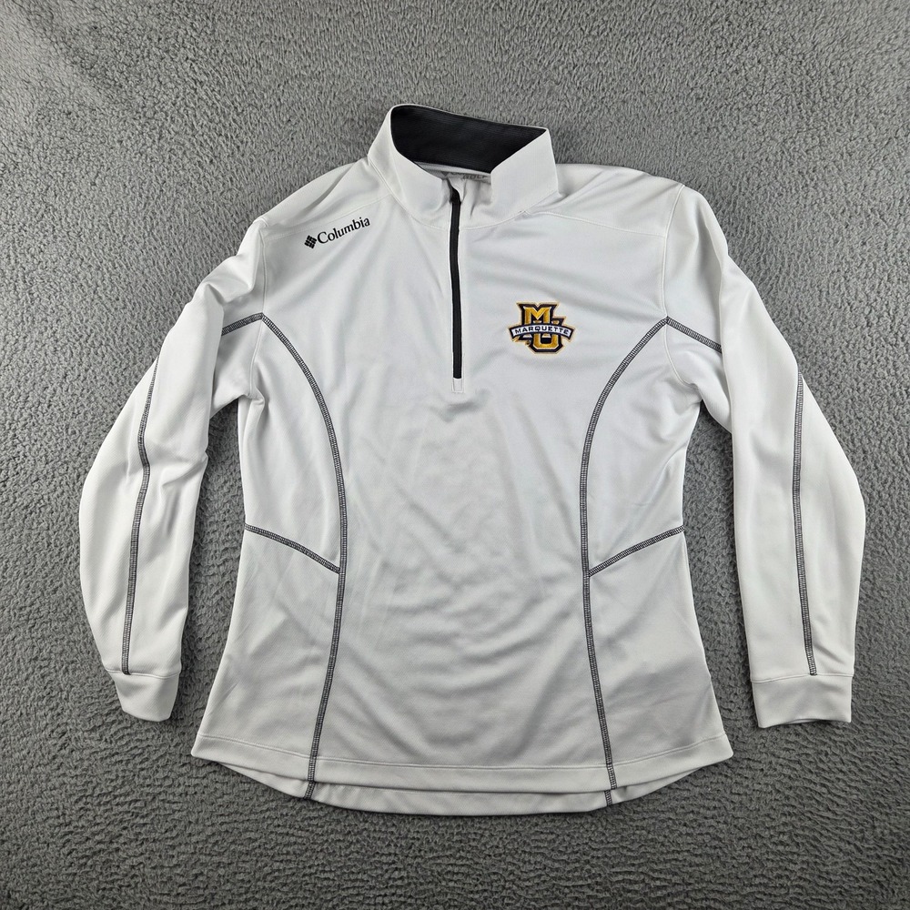 Columbia Golf Omni-Wick Shotgun 1/4 Zip Pullover Womens XL White Marquette